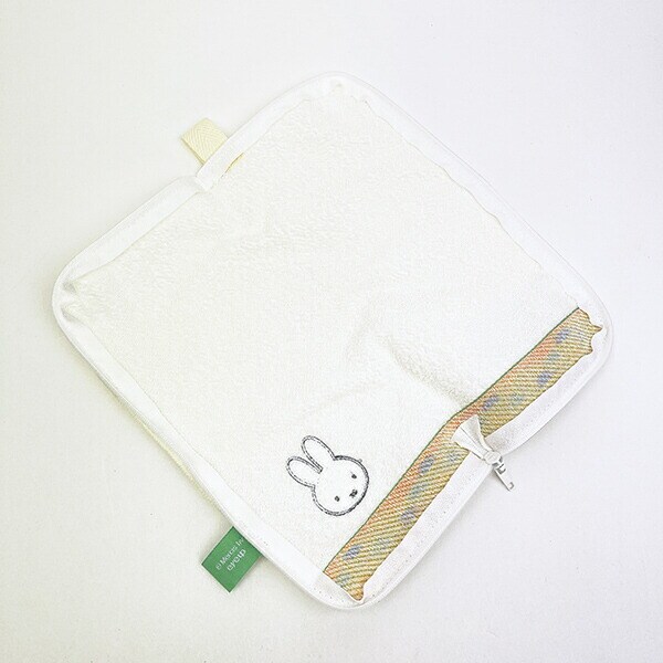 ミッフィー miffy どっとポーチ オーガニックコットン ホワイト