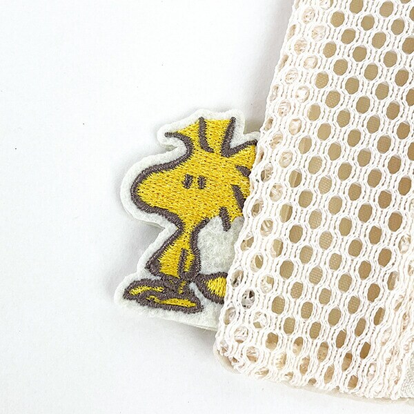 スヌーピー ウッドストック メッシュキーケース ベージュ ミニポーチ SNOOPY