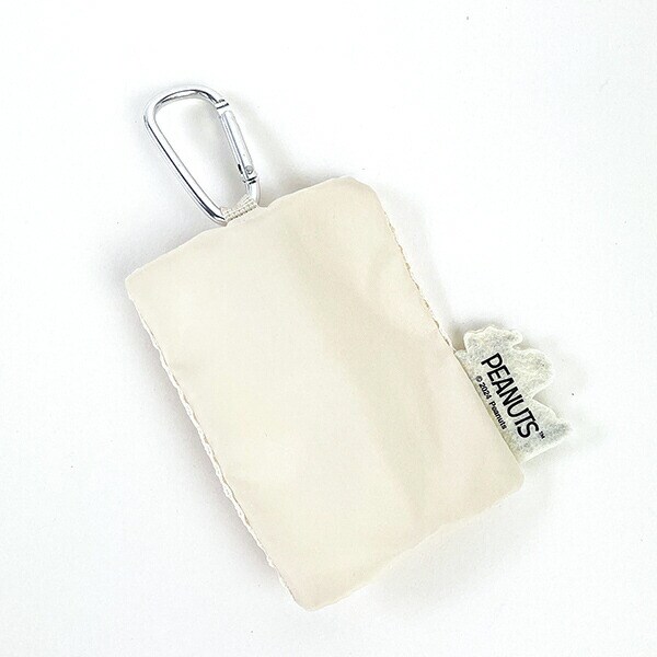 スヌーピー ウッドストック メッシュキーケース ベージュ ミニポーチ SNOOPY