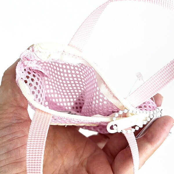 スヌーピー メッシュミニチュアバッグボールチェーン ピンク ミニポーチ SNOOPY