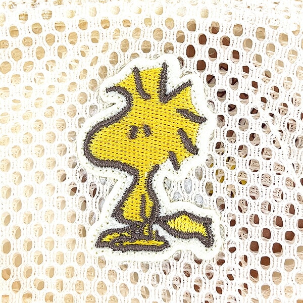 スヌーピー ウッドストック メッシュミニチュアバッグボールチェーン ベージュ ミニポーチ SNOOPY
