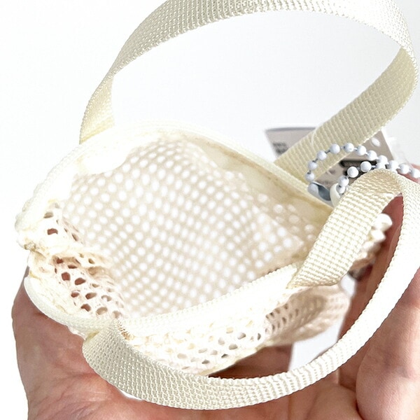 スヌーピー ウッドストック メッシュミニチュアバッグボールチェーン ベージュ ミニポーチ SNOOPY