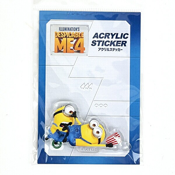 ミニオンズ 怪盗グルー4 ポップコーン アクリルステッカー 日本製