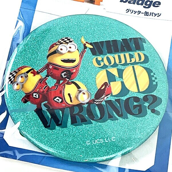 ミニオンズ 怪盗グルー4 グリッター缶バッジ(ピットクルーA) 文具