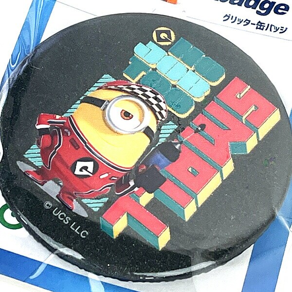 ミニオンズ 怪盗グルー4 グリッター缶バッジ(スチュアート) 文具 日本製