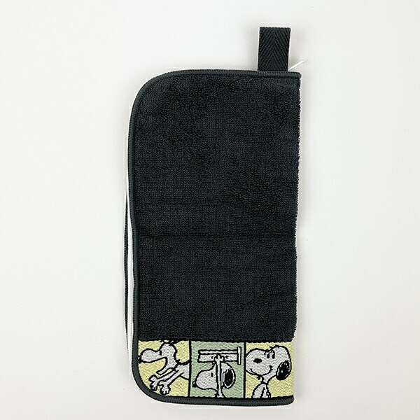 スヌーピー PEANUTS 75th どっとポーチ (ダークグレー ) SNOOPY