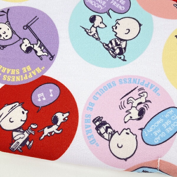 スヌーピー PEANUTS 75th どっとポーチ ショートサイズ 総柄 SNOOPY