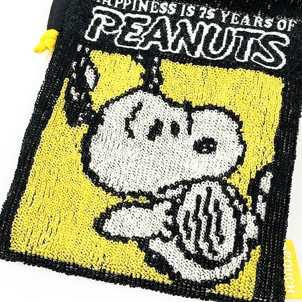 スヌーピー PEANUTS 75th どっとポーチ ショルダーミニサイズ イエロー SNOOPY