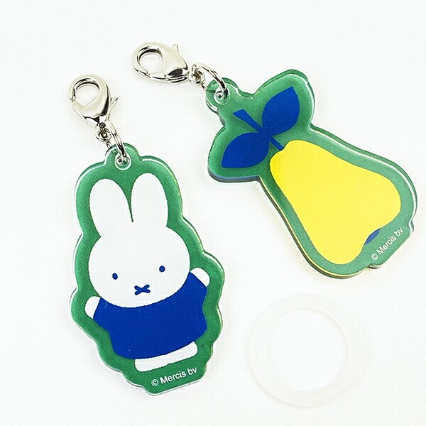 ミッフィー miffy 洋ナシ アクリルマーカーチャームセット キーホルダー MIFFY FRUITS 日本製