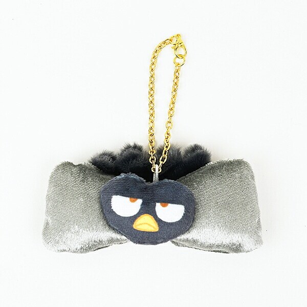 サンリオ バッドばつ丸 ふわみみリボンバッグチャーム (ブラック) キーホルダー Sanrio