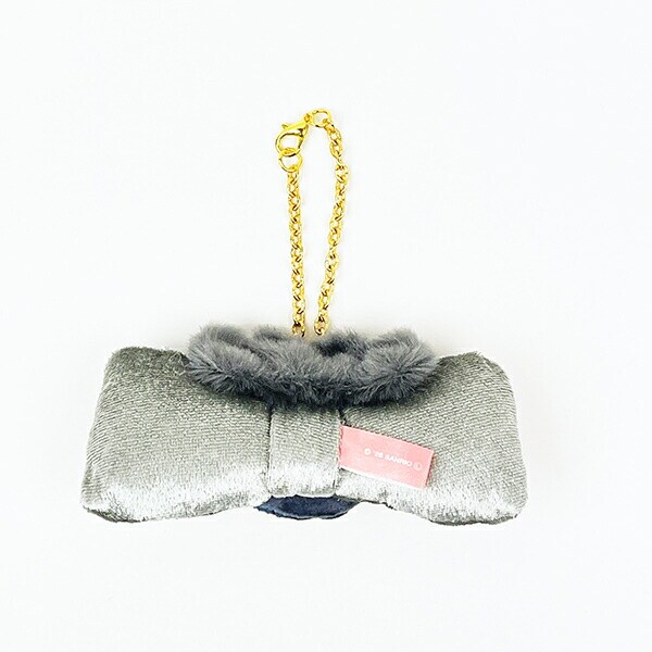 サンリオ バッドばつ丸 ふわみみリボンバッグチャーム (ブラック) キーホルダー Sanrio