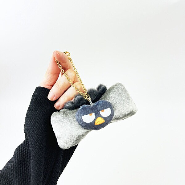 サンリオ バッドばつ丸 ふわみみリボンバッグチャーム (ブラック) キーホルダー Sanrio