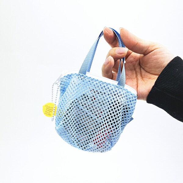 ドラえもん ミニチュアバッグボールチェーン ブルー メッシュ ポーチ