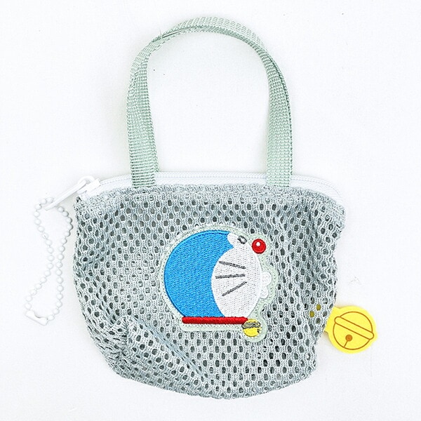 ドラえもん ミニチュアバッグボールチェーン グリーン メッシュ ポーチ