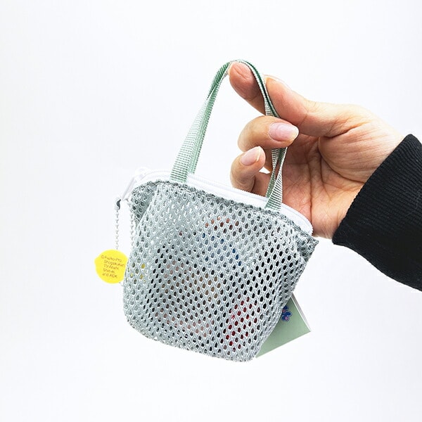 ドラえもん ミニチュアバッグボールチェーン グリーン メッシュ ポーチ