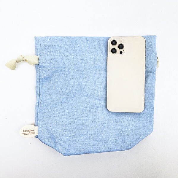 ドラえもん サガラ刺繍巾着 (ブルー)