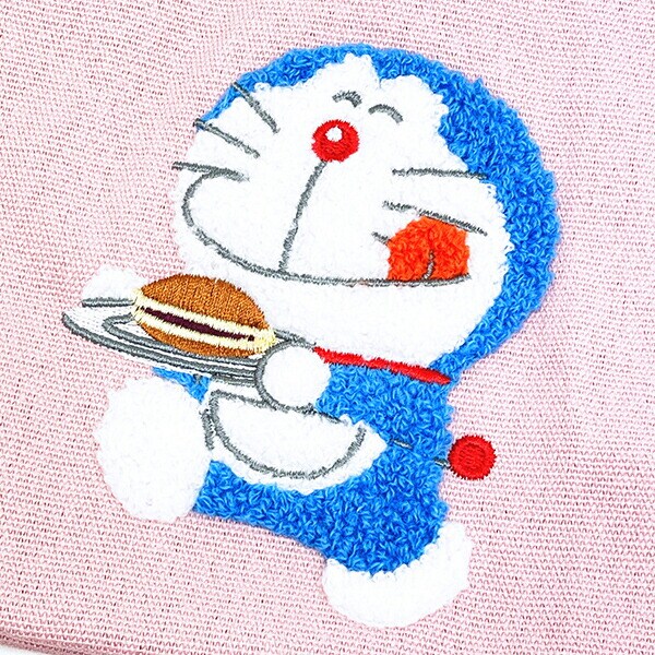 ドラえもん サガラ刺繍巾着 (ピンク)