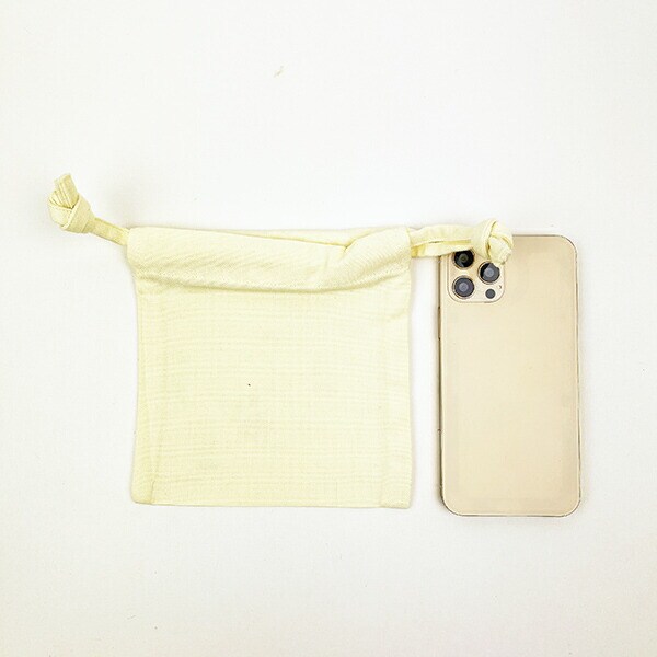 ほわころくらぶ グリーティングミニ巾着 アイボリー ポーチ 小物入れ