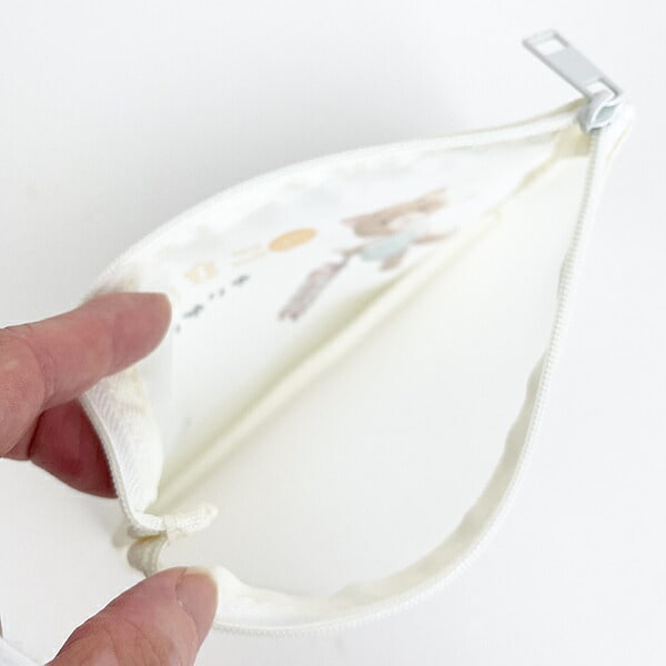 こまねこ メッシュポーチ ベージュ 小物入れ 化粧ポーチ