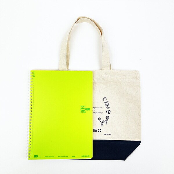 ぼのぼの 塗り絵バイカラー ミニトート バッグ ランチ