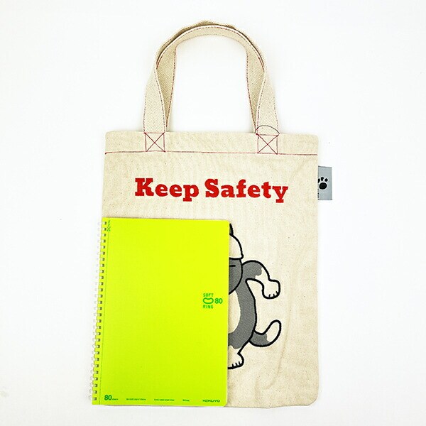 くまみね 仕事猫 刺繍 A4ート ヨシ! バッグ