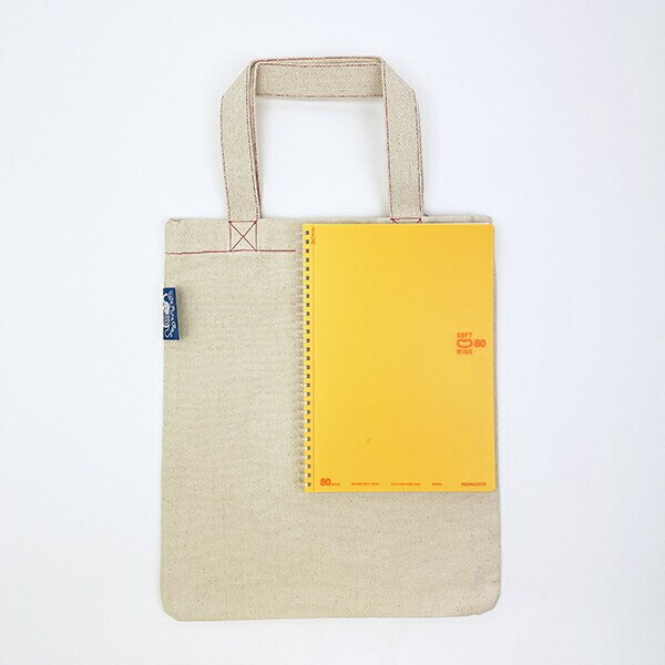 タヌキとキツネ 刺繍A4トートバッグ