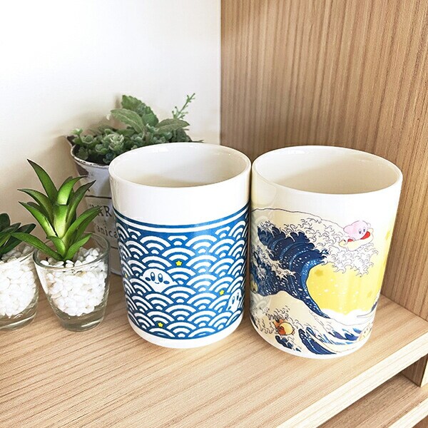 星のカービィ カービィたちと青海波 湯呑み コップ ふわふ和コレクション