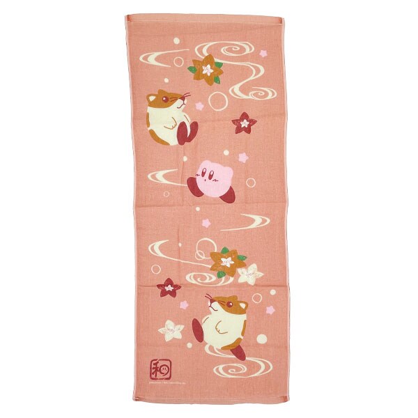 星のカービィ ふわふ和コレクション ガーゼフェイスタオル （1）流水文（リック）