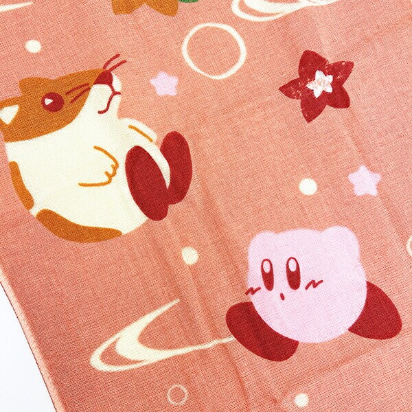 星のカービィ ふわふ和コレクション ガーゼフェイスタオル （1）流水文（リック）