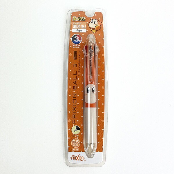星のカービィ フリクションボール3色スリム ワドルディフェイス ボールペン 文具 日本製