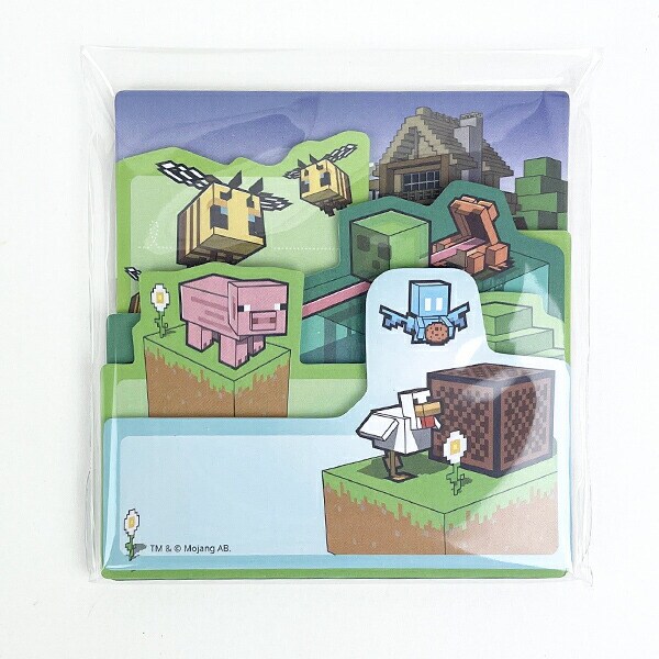 マインクラフト ボックスふせん(A) グリーン 文具 マイクラ 日本製