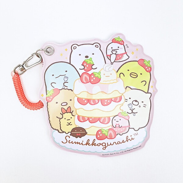 すみっコぐらし まいごふだ入りパスケース A.喫茶すみっコでいちごフェア 定期入れ