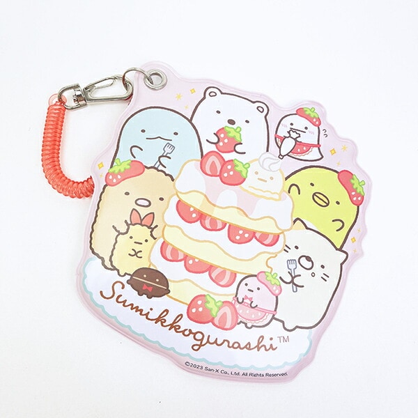 すみっコぐらし まいごふだ入りパスケース A.喫茶すみっコでいちごフェア 定期入れ