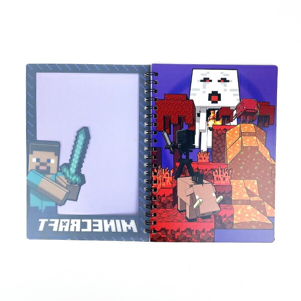 マインクラフト ギミック付きリングノート(ネザーゲート) 文具 マイクラ 日本製