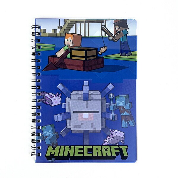 マインクラフト ギミック付きリングノート(水中に潜むモノ) 文具 マイクラ 日本製