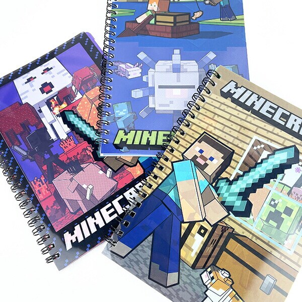 マインクラフト ギミック付きリングノート(水中に潜むモノ) 文具 マイクラ 日本製