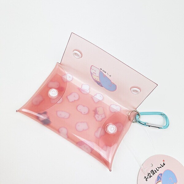 お文具といっしょ プリンさん カラビナ付きミニマルチケース イエロー