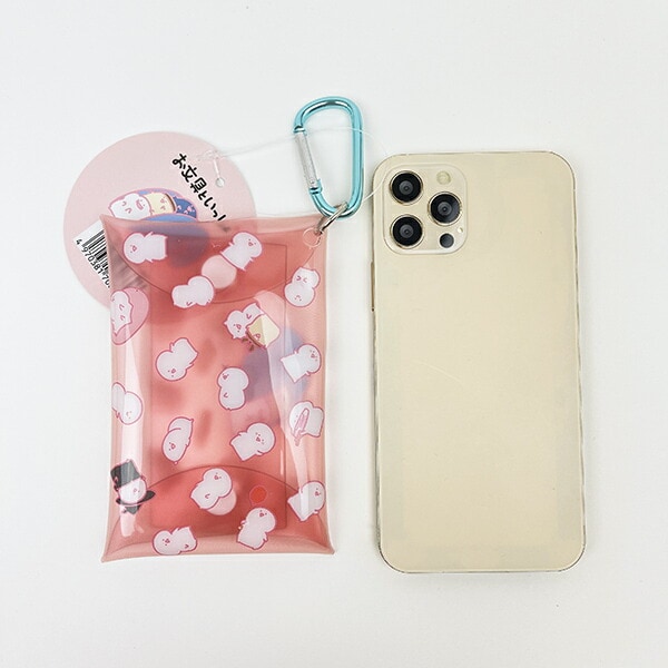 お文具といっしょ プリンさん カラビナ付きミニマルチケース イエロー