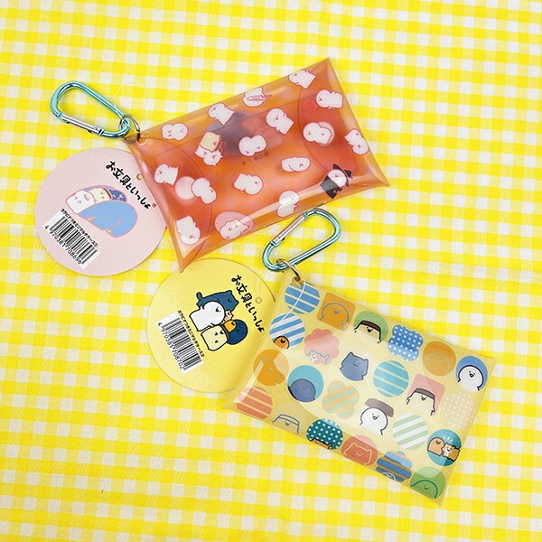 お文具といっしょ プリンさん カラビナ付きミニマルチケース イエロー