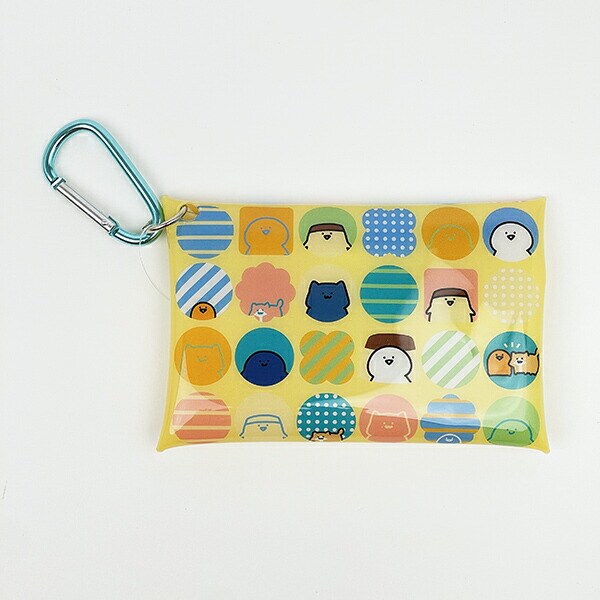 お文具といっしょ プリンさん カラビナ付きミニマルチケース ピンク