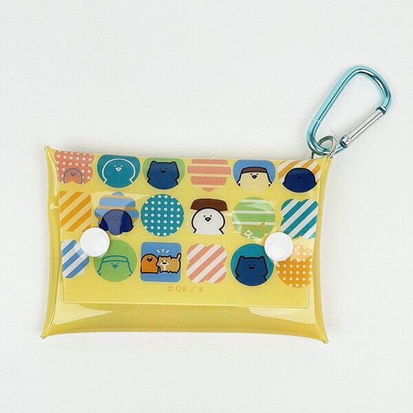 お文具といっしょ プリンさん カラビナ付きミニマルチケース ピンク