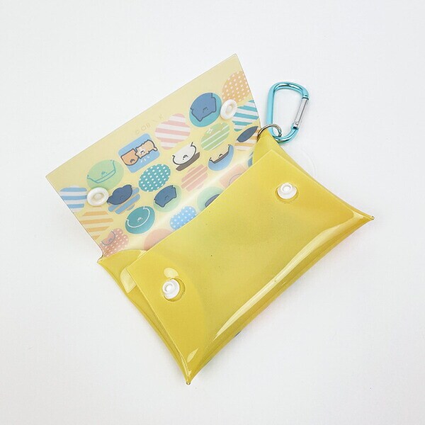 お文具といっしょ プリンさん カラビナ付きミニマルチケース ピンク