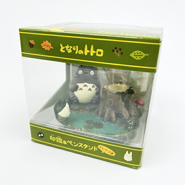 スタジオジブリ となりのトトロ 印鑑＆ペンスタンド トレイ付き