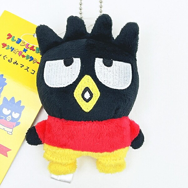 クレヨンしんちゃん × サンリオ バッドばつ丸 ぬいぐるみマスコット キーホルダー Sanrio