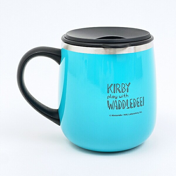 星のカービィ play withワドルディ 蓋付きステンレスマグカップ コップ