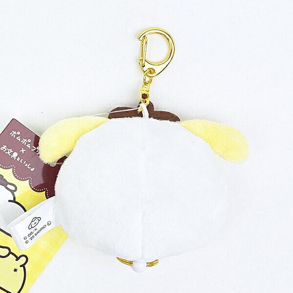 サンリオ ポムポムプリン×お文具といっしょ リール付きマスコット (1) お文具さん Sanrio