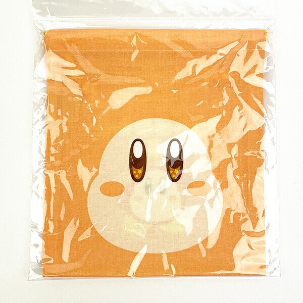 星のカービィプププフェイス 巾着 ワドルディ 巾着袋 オレンジ