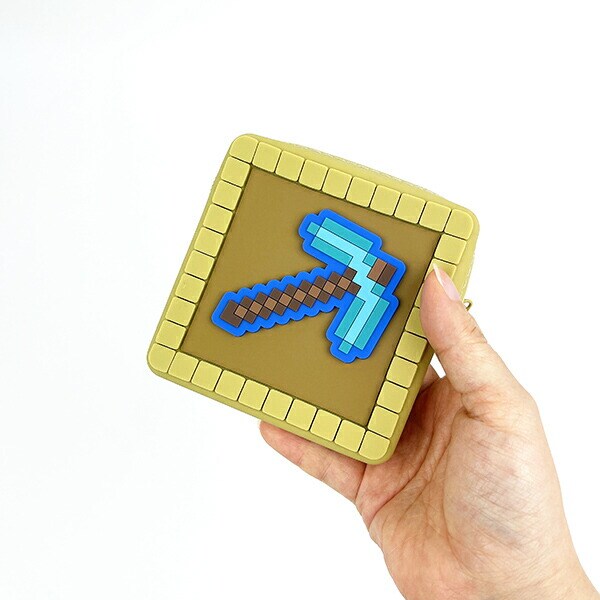 マインクラフト アイテムフレームシリコンポーチ(ダイアモンドのツルハシ) マイクラ