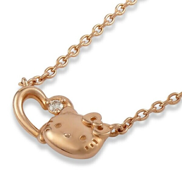 サンリオ ハローキティ プチハートネックレス ピンクゴールド アクセサリー 日本製 Sanrio