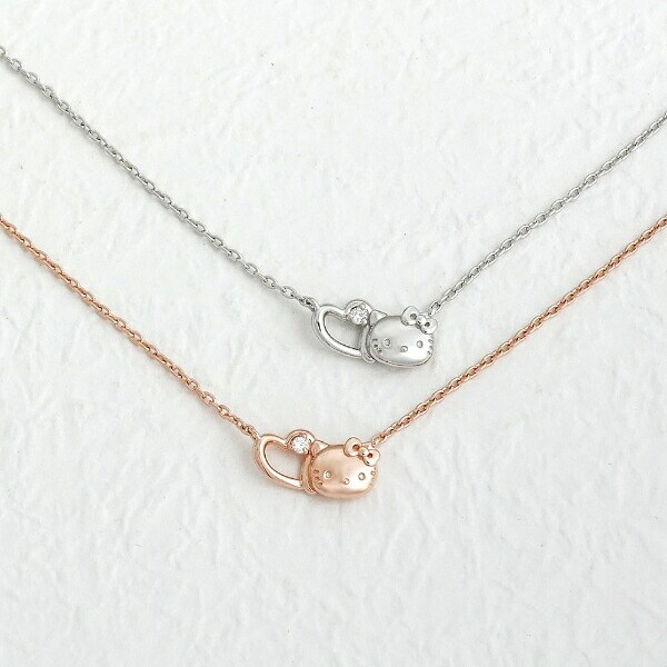 サンリオ ハローキティ プチハートネックレス ピンクゴールド アクセサリー 日本製 Sanrio